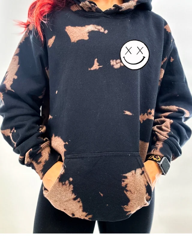 Salty Savage Unisex "OG Basic Smile" Classic Hoodie | Bleach Washed | Basic