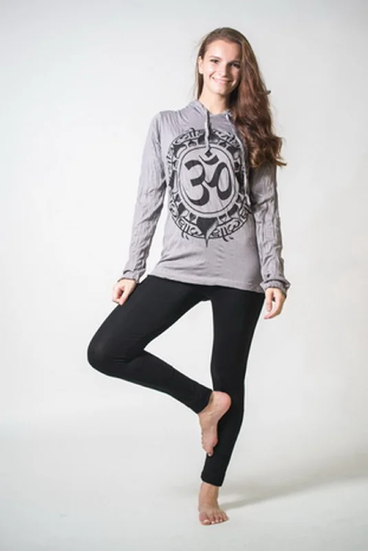 Unisex Infinitee Om Hoodie in Gray