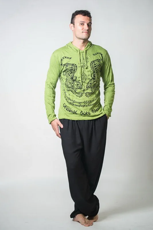 Unisex Thai Tattoo Hoodie in Lime