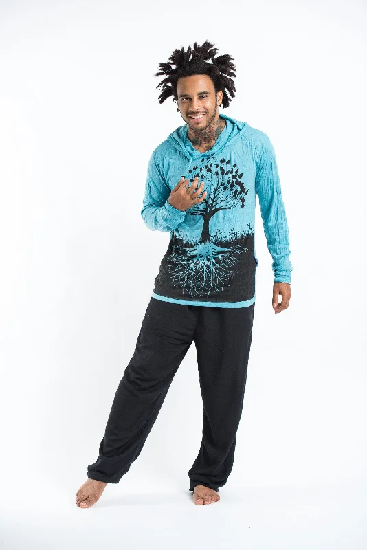 Unisex Tree of Life Hoodie in Turquoise