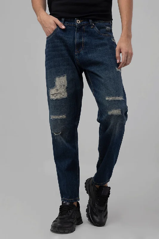 Boozy Grunge Blue Baggy Fit Jeans