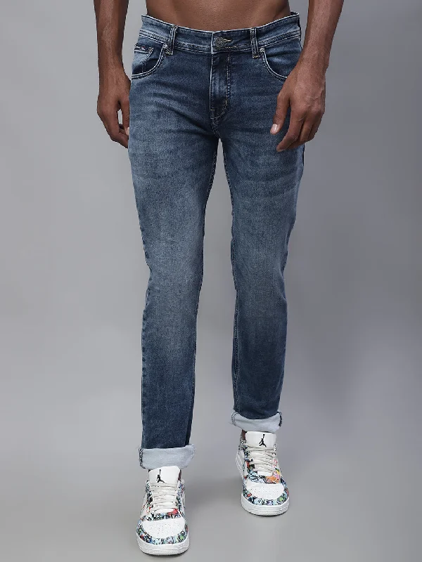 Men's Ultra Narrow fit Heavy Fade Dirty Blue  Jeans