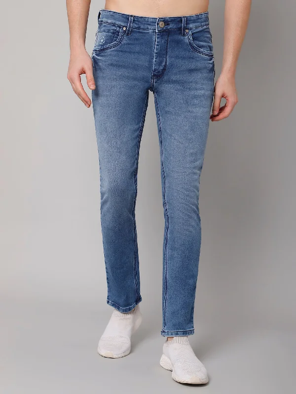 Men's Ultra Narrow fit Heavy Fade Blue  Jeans