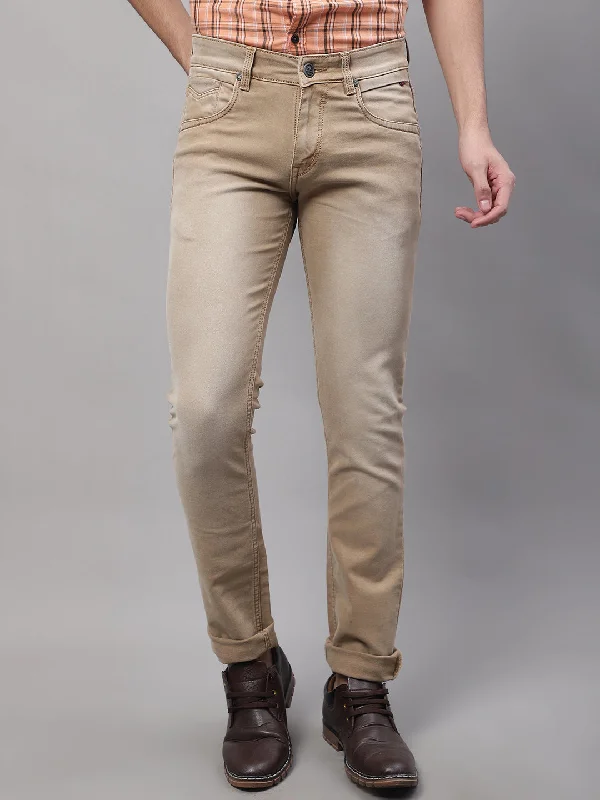 Men's Ultra Narrow fit Medium Fade Beige  Jeans