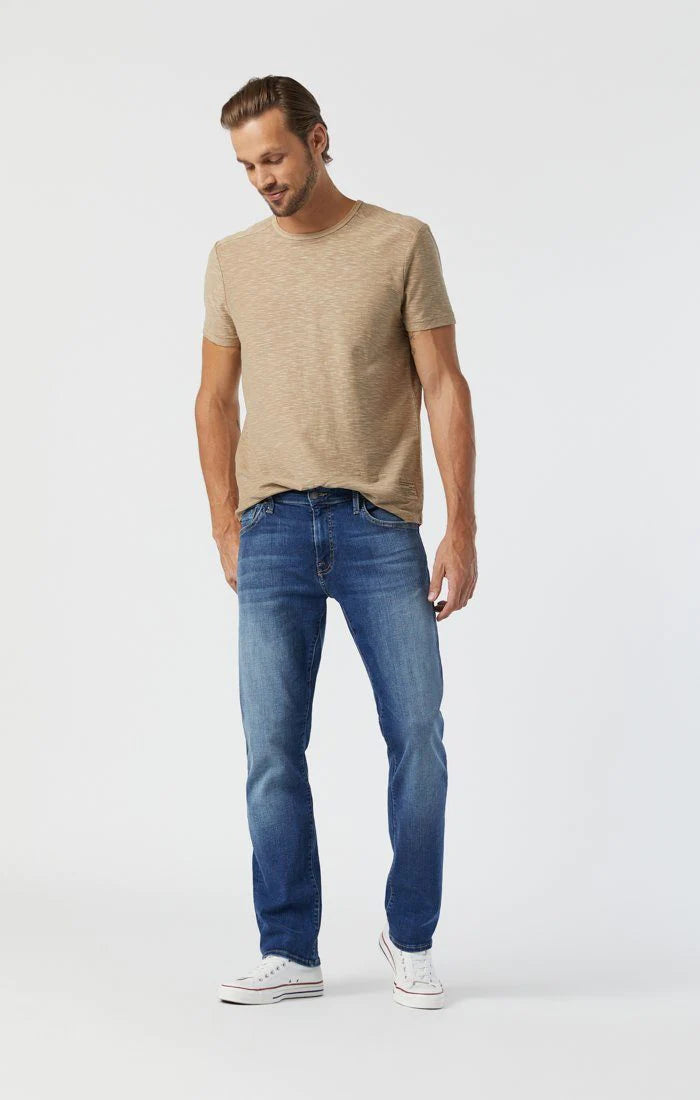 Mavi "Zach" Straight Leg Jeans - Mid Brushed Cashmere