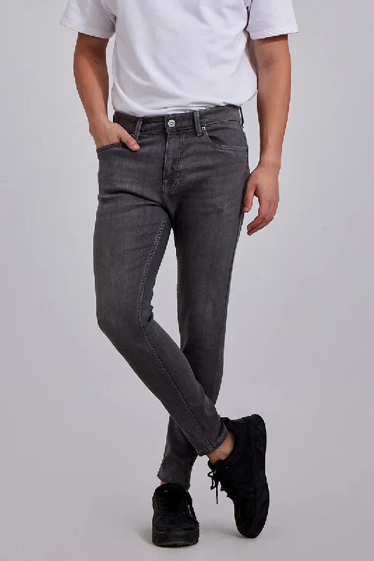 Zack Charcoal Black Skinny Jeans