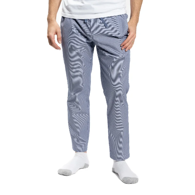 Cotton Pajama Pants - Navy Pinstripe