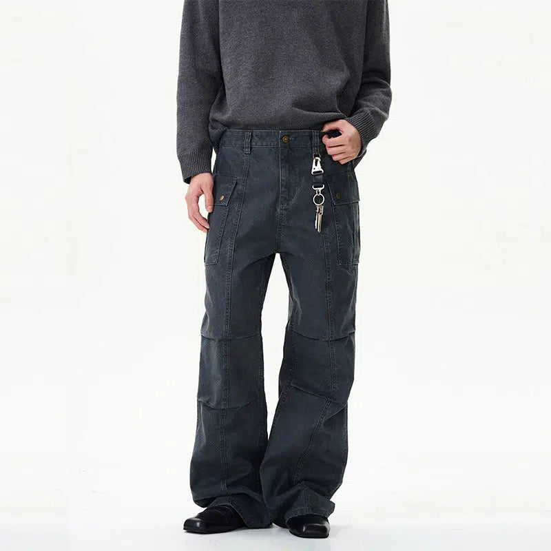 Deconstructed Straight Jeans