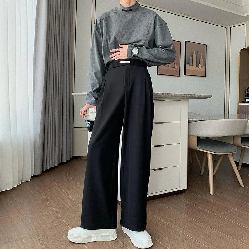 High-waisted Loose-fitting Suit Pants