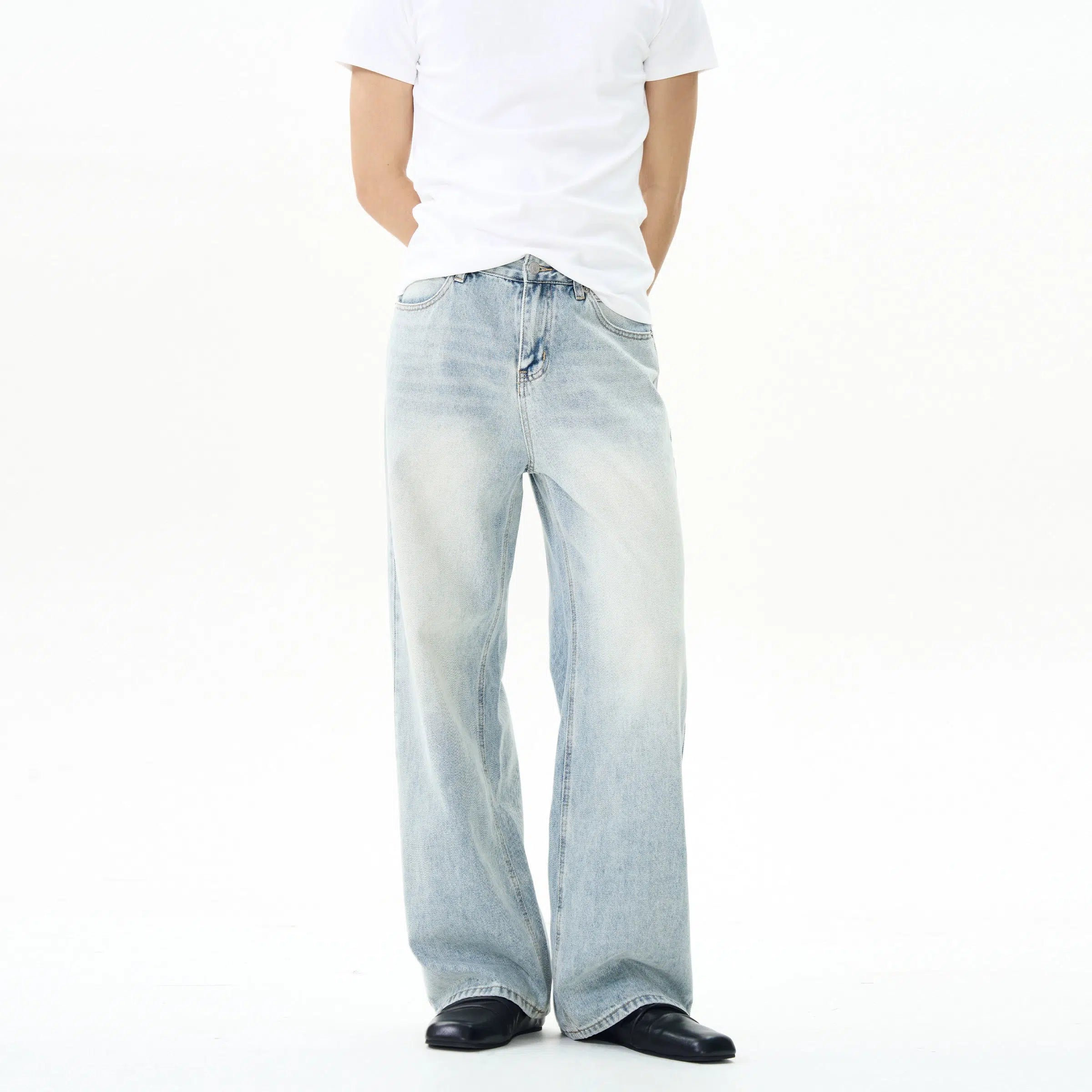 Light Blue Straight-leg Jeans