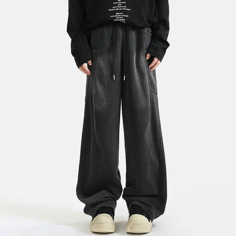 Loose-Fit Drawstring Casual Pants