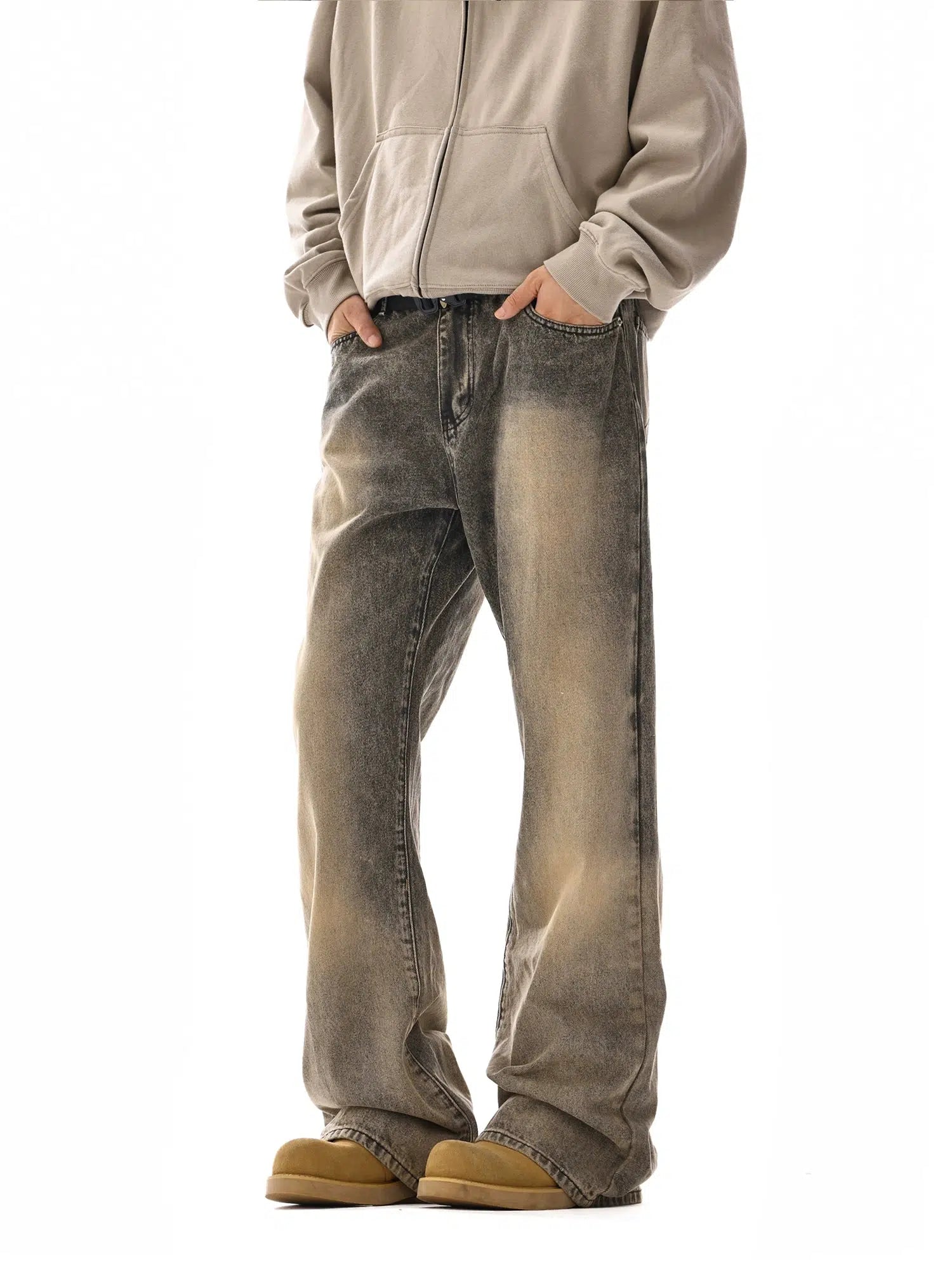 Mud-dyed Gradient Jeans