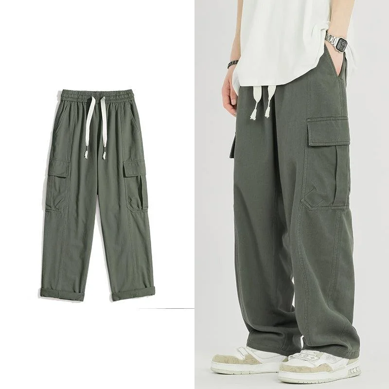 Oversized Drawstring Cargo Pants