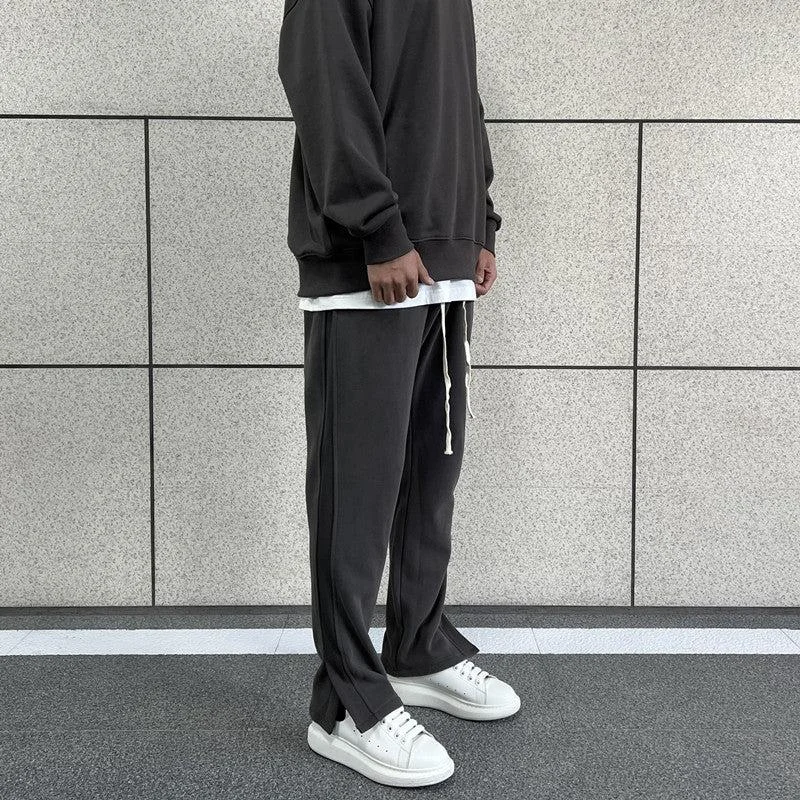 Side Splicing Slit Sweatpants