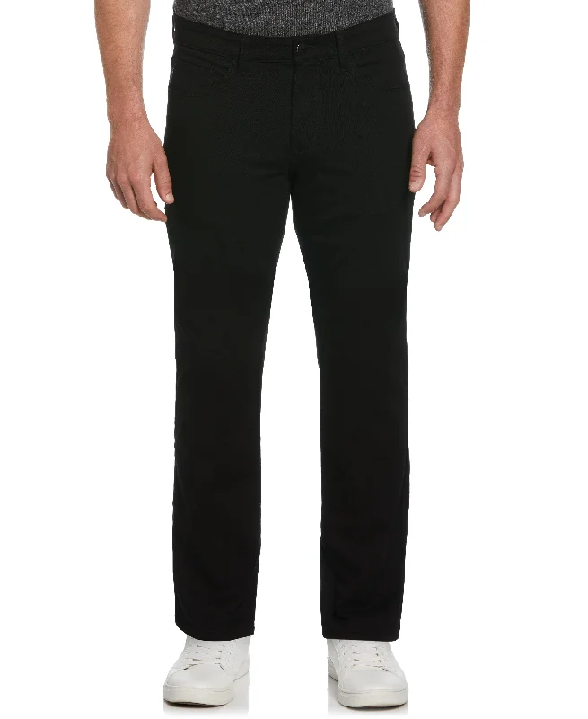 Slim Fit Dyed Solid Twill Five Pocket Pant