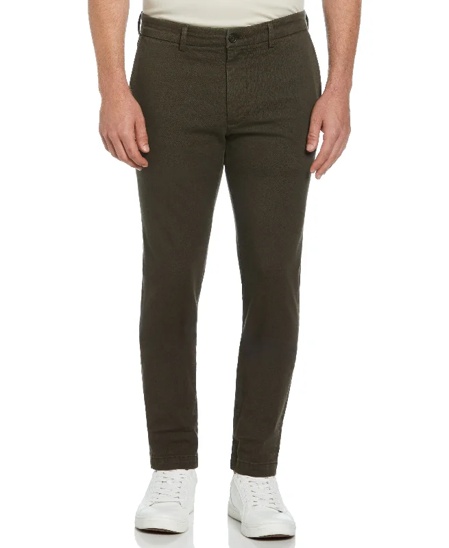 Slim Fit Dyed Solid Twill Chino Pant