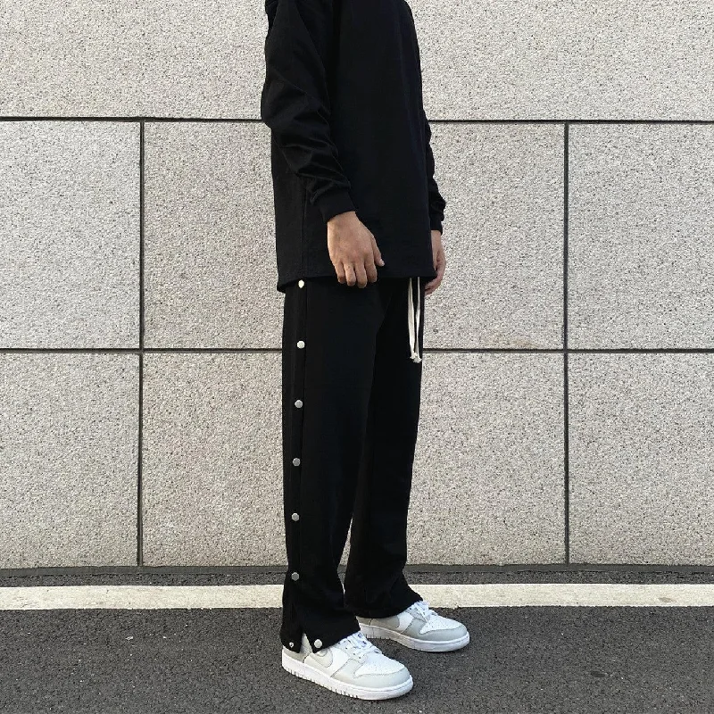 Slit Buttons Sweatpants