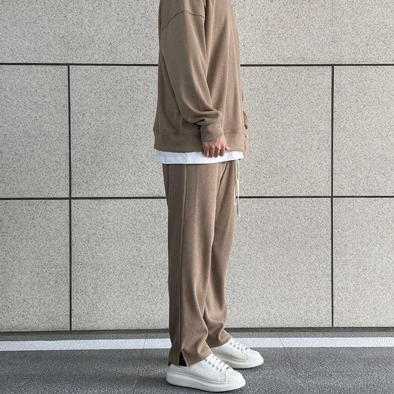 Waffle Slit Sweatpants