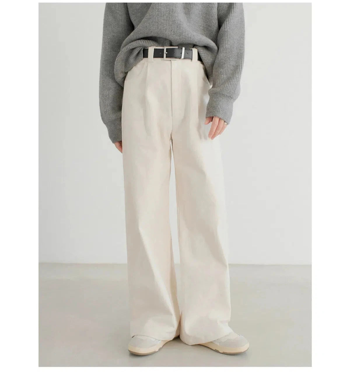 Washed Wide-Leg Pants