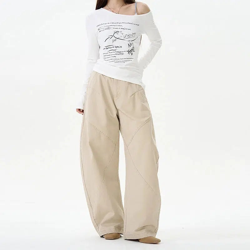 Wide-Leg Casual Pants