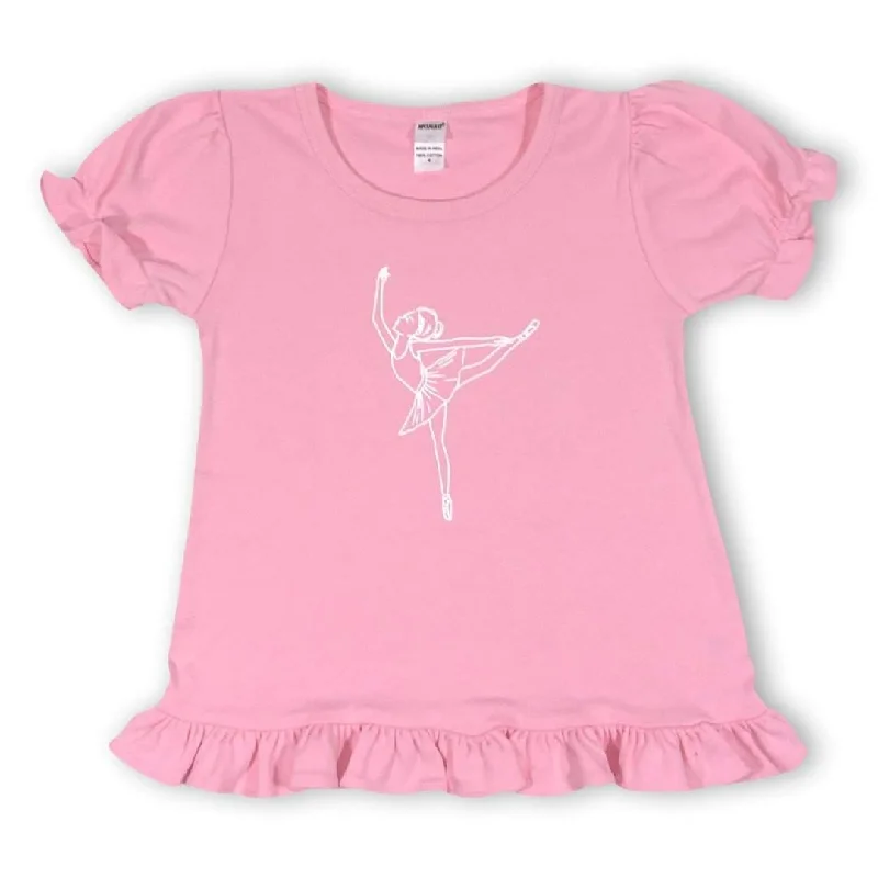 Ballerina Short Sleeve Ruffle Tee