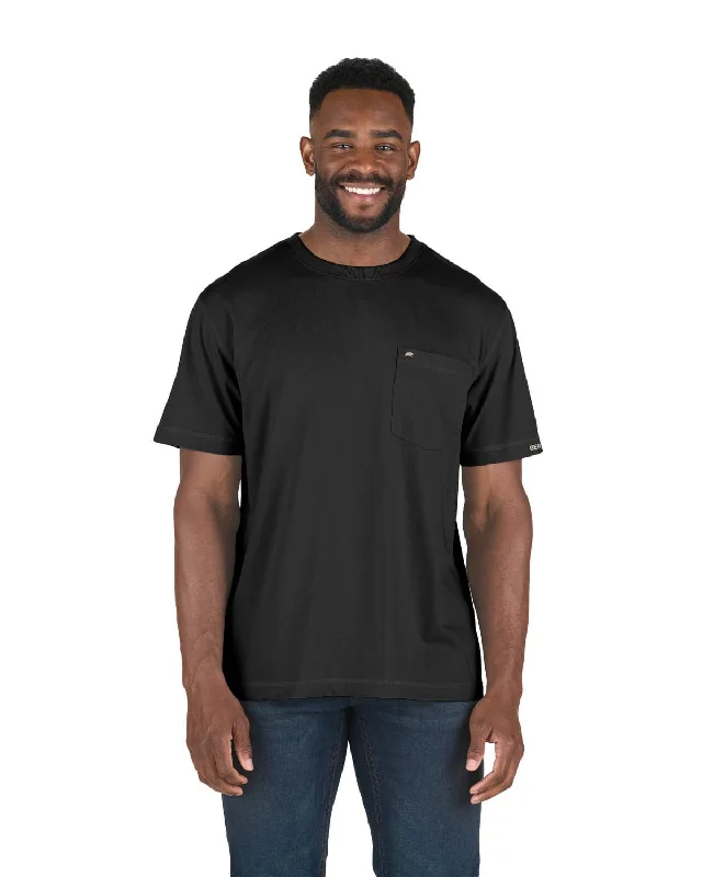 Berne Mens Black Cotton Blend Light Performance Tee S/S