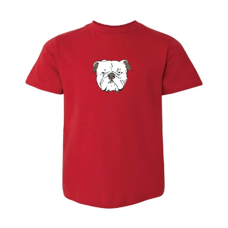 Bulldog Head Red Short Sleeve Tee