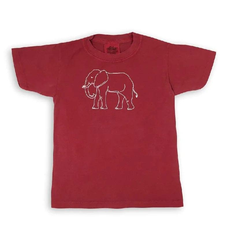 Elephant Crimson Short Sleeve Tee