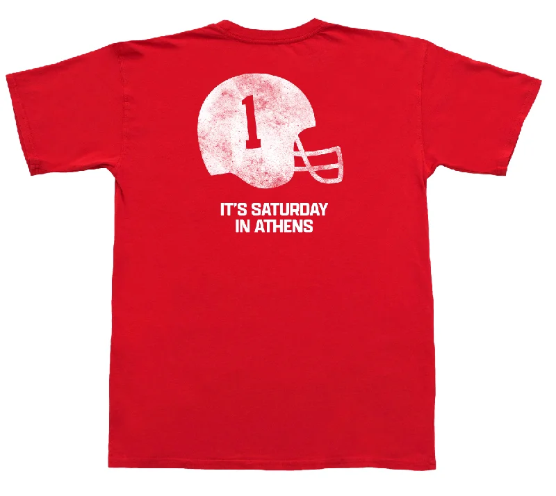 It's Saturday In Athens Short Sleeve Pocket Tee