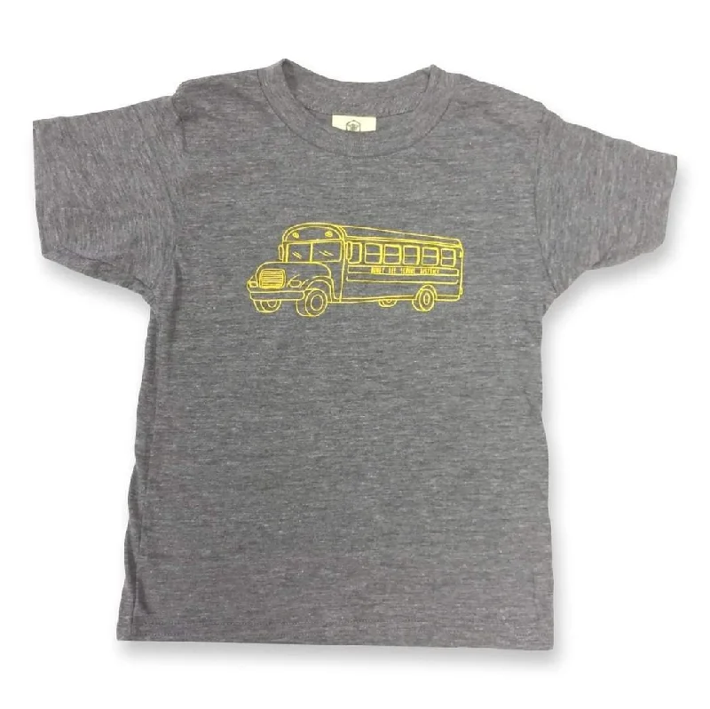 School Bus Grey Short Sleeve Tee