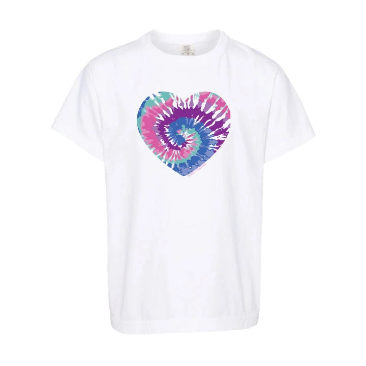 Tie Dye Heart Short Sleeve Tee