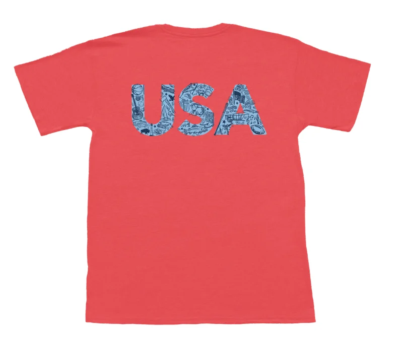 YOUTH - USA Initials Short Sleeve Tee