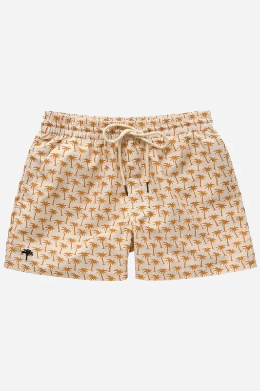 OAS Beige Palm Swim Trunks