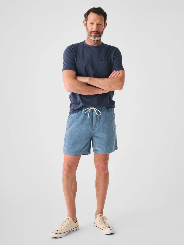 Faherty Drawstring Cord Short 6'' in Dune Blue