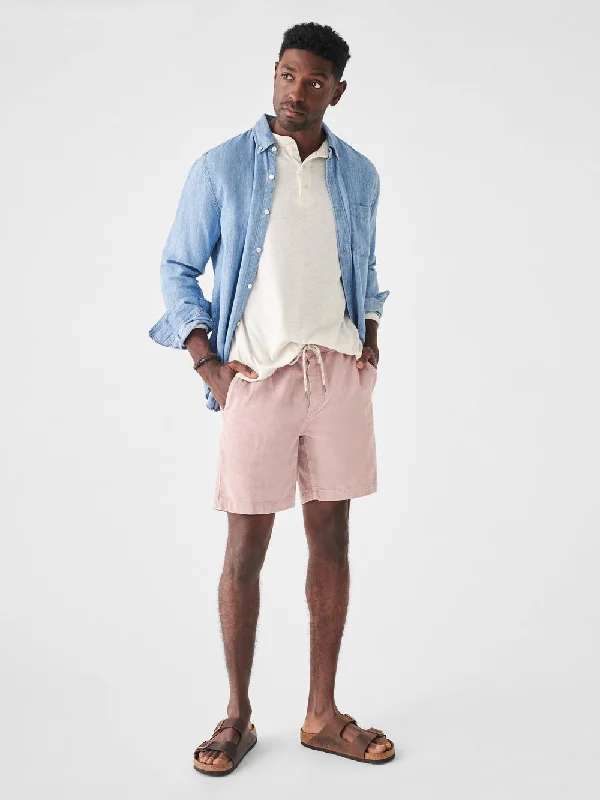 Faherty Drawstring Cord Short 6'' in Quartz