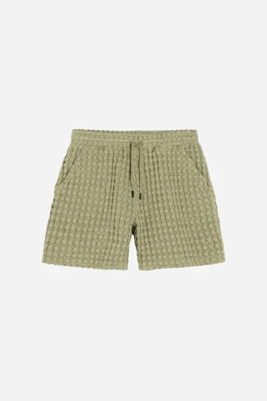 OAS Dusty Green Porto Waffle Short