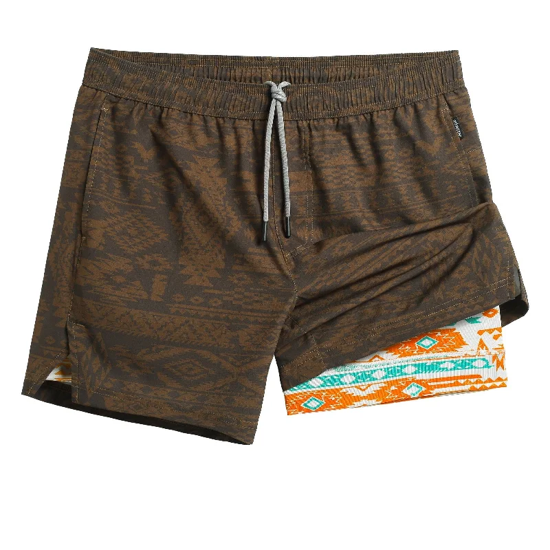 BreathIn African Geometric 5.5" Performance Shorts