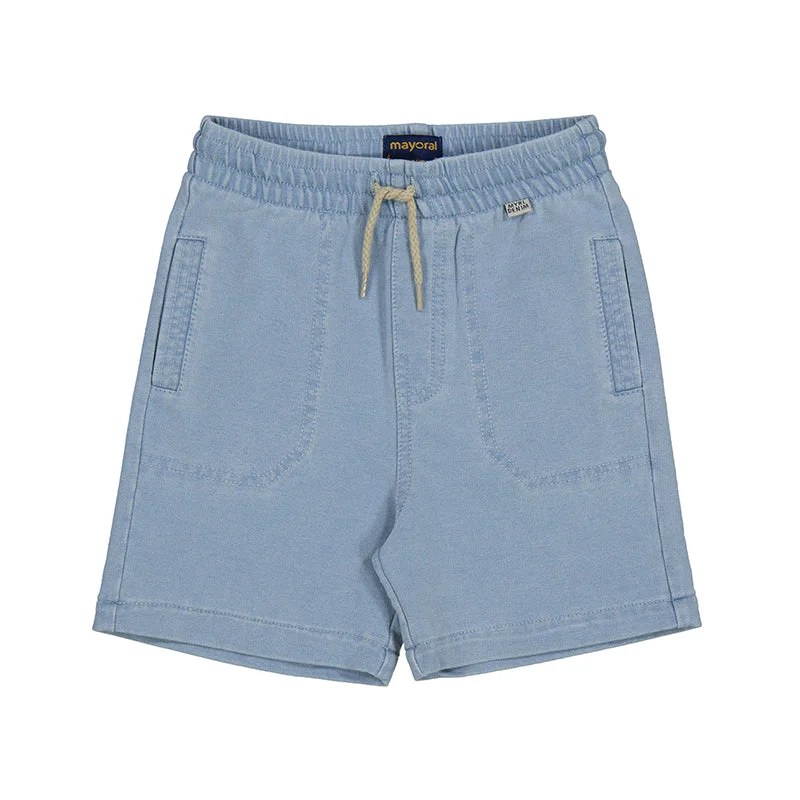 Mayoral Little Boys Stretch Cotton Light Denim Short