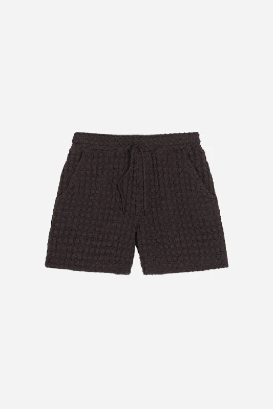 OAS Nearly Black Porto Waffle Short