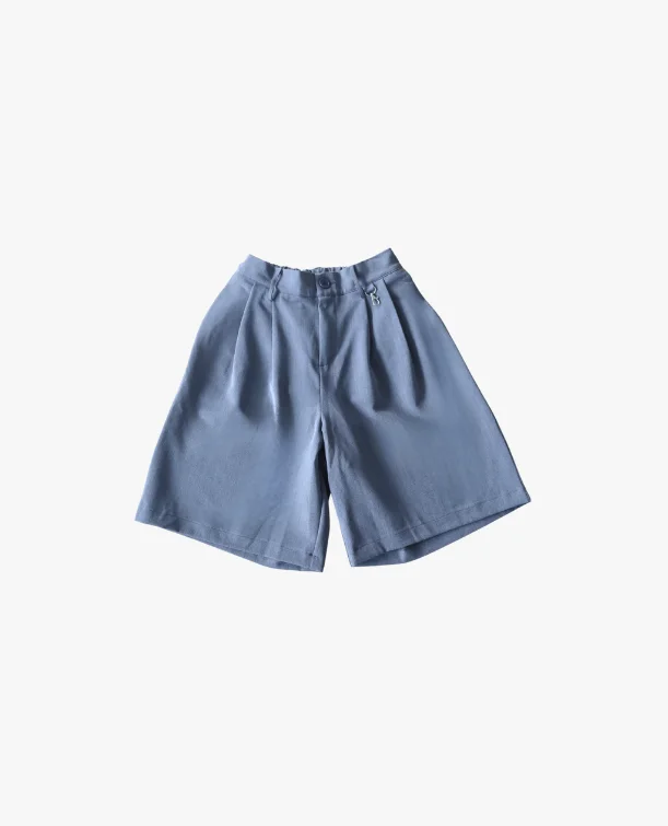 PLEATED SHORTS - GREY