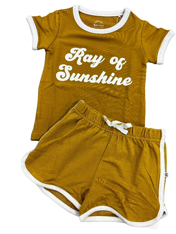 Ray of Sunshine Golden Bamboo Terry Tee and Track Short Set